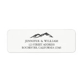 Rustic Bride en bruinbruinbruiloft Etiket (Voorkant)