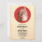 Rustic Bride Groom 50s Retro Vrijgezellenfeest Kaart (Voorkant)