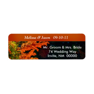 Rustic Bride Groom Herfst Foliage Wedding Invite Etiket