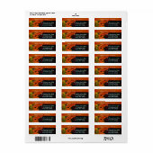 Rustic Bride Groom Herfst Foliage Wedding Invite Etiket (Full Sheet)