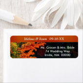 Rustic Bride Groom Herfst Foliage Wedding Invite L Etiket (Insitu)