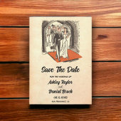  Rustic Bride Groom Wedding sparen de Datum Kaart