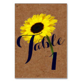 Rustic Bride Sunflower Shower Wedding Reception Kaart (Achterkant)