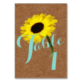 Rustic Bride Sunflower Shower Wedding Reception Kaart (Voorkant)