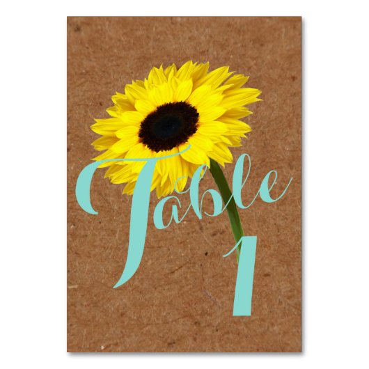 Rustic Bride Sunflower Shower Wedding Reception Kaart (Voorkant)