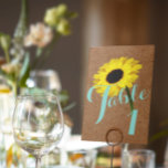 Rustic Bride Sunflower Shower Wedding Reception Kaart<br><div class="desc">Voeg de afwerking aan uw tafel topjes met deze mooie tafelkaarten toe. Pas hen aan aangezien u kiest,  bijvoorbeeld shows die in verschillende kleuren schrijven. Gewoon een andere manier om je feest speciaal te maken,  zoek naar andere leuke ideeën die deel uitmaken van het Autumn Breeze collectie.</div>