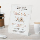 Rustic Bride wordt Memory Game Sign Reclamebord Met Voetstuk (Insitu)
