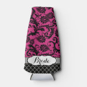 Rustic Bride's  stijlDamaspatroon Flesjeskoeler (Voorkant)