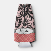 Rustic Bride's  stijlDamaspatroon Flesjeskoeler (Achterkant)