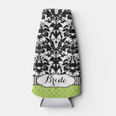 Rustic Bride's stijlDamaspatroon Flesjeskoeler (Voorkant)