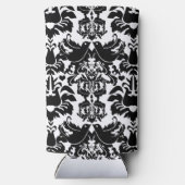 Rustic Bride's  stijlDamaspatroon Seltzer Blikjeskoeler (Achterkant)