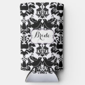 Rustic Bride's  stijlDamaspatroon Seltzer Blikjeskoeler (Voorkant)