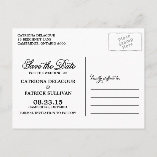 Rustic Brocade Lace Save the Date Briefkaart (Achterkant)