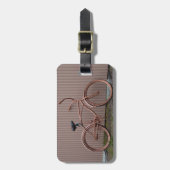 Rustic Bronze Bicycle Fotograaf Aangepast Bagagelabel (Voorkant verticaal)