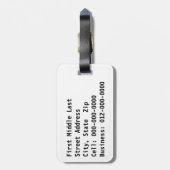 Rustic Bronze Bicycle Fotograaf Aangepast Bagagelabel (Achterkant verticaal)