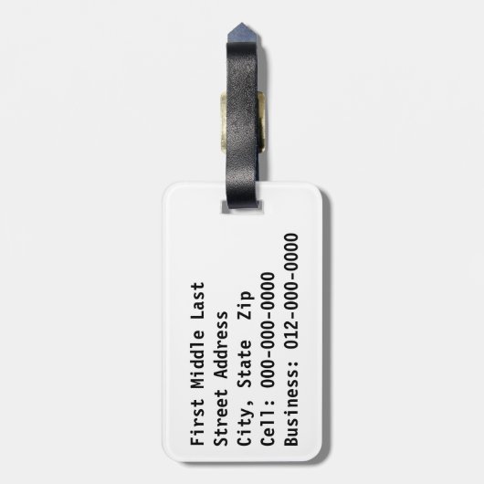 Rustic Bronze Bicycle Fotograaf Aangepast Bagagelabel (Achterkant verticaal)