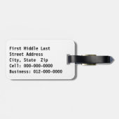 Rustic Bronze Bicycle Fotograaf Aangepast Bagagelabel (Achterkant horizontaal)