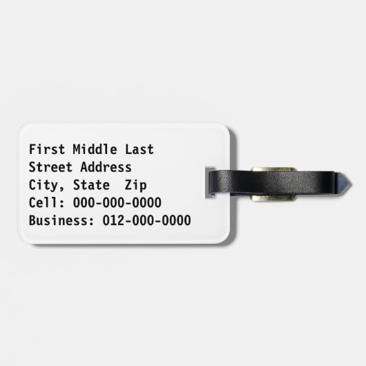 Rustic Bronze Bicycle Fotograaf Aangepast Bagagelabel (Achterkant horizontaal)