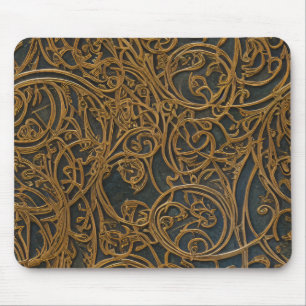 Rustic Bronze Floral  Damask Muismat