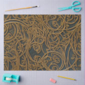 Rustic Bronze Floral  Damask Tissuepapier (Craft)