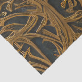 Rustic Bronze Floral  Damask Tissuepapier (Detail)