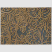 Rustic Bronze Floral  Damask Tissuepapier (Voorkant)