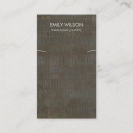 RUSTIC BRONZE GRAY LINES KETTING BRACELET DISPLAY VISITEKAARTJE
