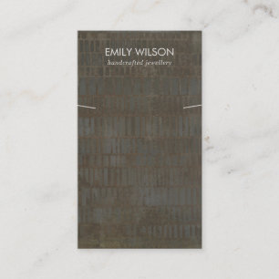 RUSTIC BRONZE GRAY LINES KETTING BRACELET DISPLAY VISITEKAARTJE