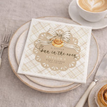 Rustic Brood in Oven Baby Shower Servetten