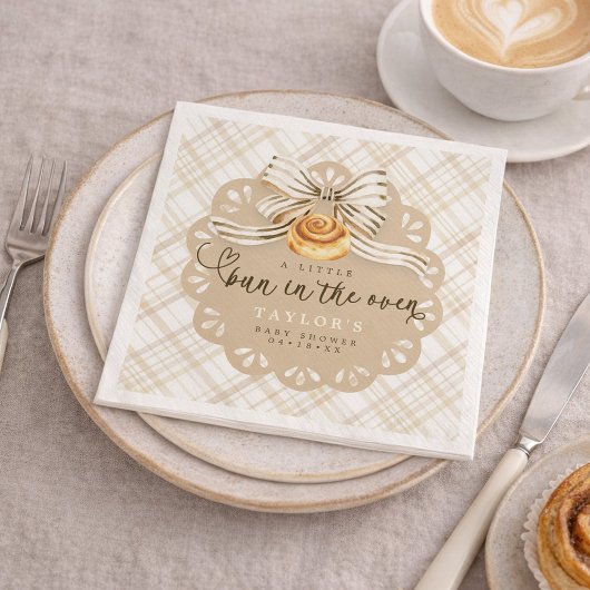 Rustic Brood in Oven Baby Shower Servetten