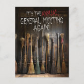 Rustic Broomsticks Witches Halloween Uitnodiging (Voorkant)