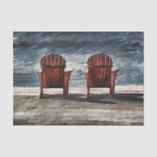 Rustic Brown Adirondack Beach Chairs Art Tissuepapier