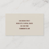 Rustic Brown Adirondack Beach Chairs Art Visitekaartje (Achterkant)