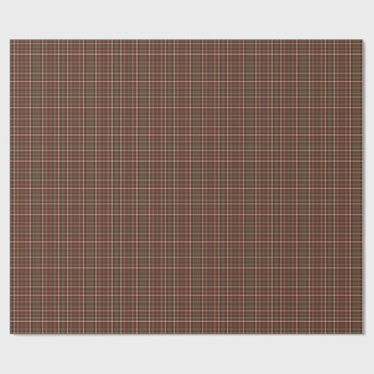 Rustic Brown and Maroon Fine Tartan Cadeaupapier (Vlak)