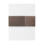 Rustic Brown Barn Wood Country Wedding Uitnodigingen Wikkel (Achterkant Voorbeeld)
