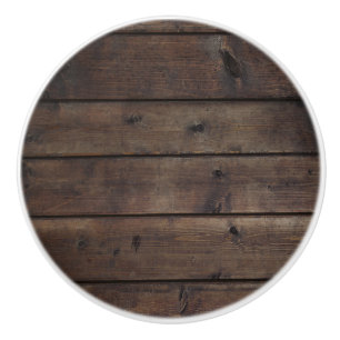 Rustic Brown Barn Wood Farmhouse Cabin Land Keramische Knop