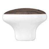 Rustic Brown Barn Wood Farmhouse Cabin Land Keramische Knop (Zijkant)