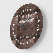 Rustic Brown Barn Wood Wedding Grote Klok (Hoek)