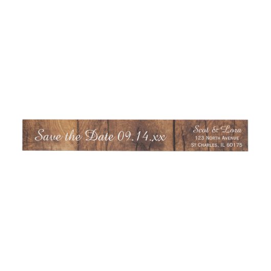 Rustic Brown Barn Wood Wedding Save the Date (Individueel)