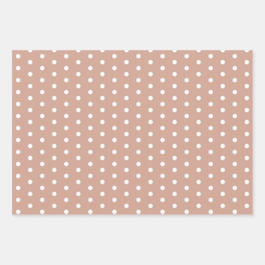 Rustic Brown Beige Girly Inpakpapier Vel (Voorkant 2)