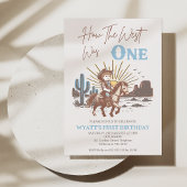 Rustic Brown Blue Hoe West was een 1e verjaardag Kaart