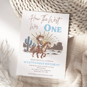 Rustic Brown Blue Hoe West was een 1e verjaardag Kaart