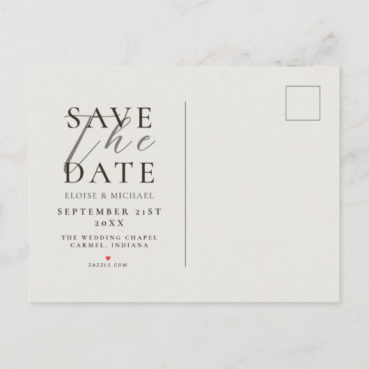 Rustic Brown Botanical Pattern Photo Wedding Aankondigingskaart (Achterkant)