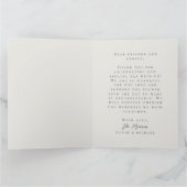 Rustic Brown Botanical Pattern Photo Wedding Bedankkaart (Binnen)