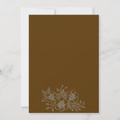 Rustic Brown bruiloft uitnodiging | Naturel (Achterkant)