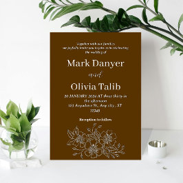 Rustic Brown bruiloft uitnodiging | Naturel