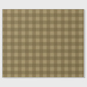 Rustic Brown Buffalo Plaid Wrapping Paper Cadeaupapier (Vlak)