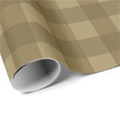 Rustic Brown Buffalo Plaid Wrapping Paper Cadeaupapier (Rol Hoek)