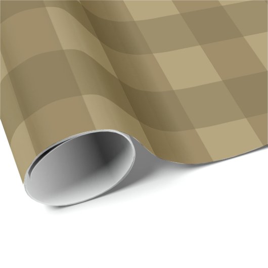 Rustic Brown Buffalo Plaid Wrapping Paper Cadeaupapier (Rol Hoek)