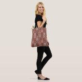 Rustic Brown Burlap Flowers verlaat Canvas tas (Op model)